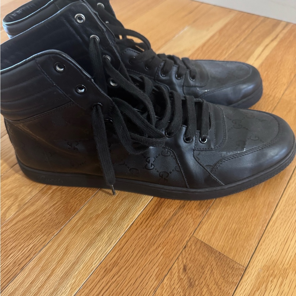 Men's Black High-Top Sneakers